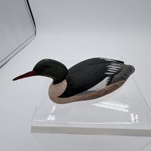 VTG Decoy Duck Mini Figurine WIlliam J Koelpin "Common Merganser Duck" 1982 FG